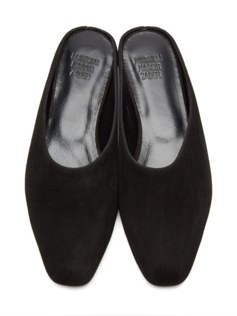 Maryam Nassir Zadeh Black Suede Mule Clogs